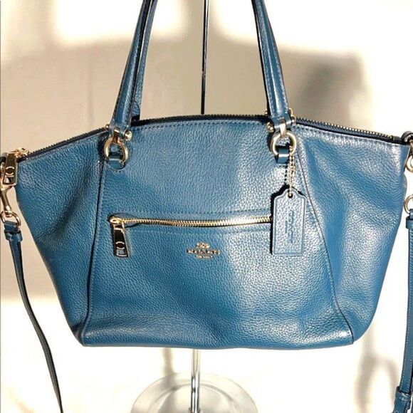 Coach Prairie Satchel Teal Leather Bag - #79997 - Picture 2 of 10